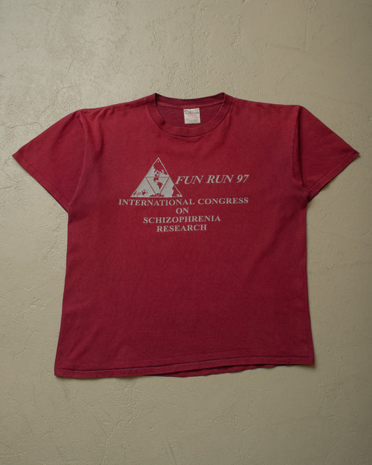1997 Fun Run "Schizophrenia Research" T-shirt burgundy - L