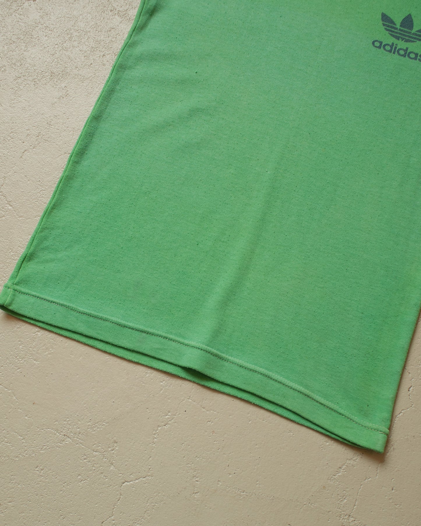 1980s Adidas Faded Ringer T-shirt green - S