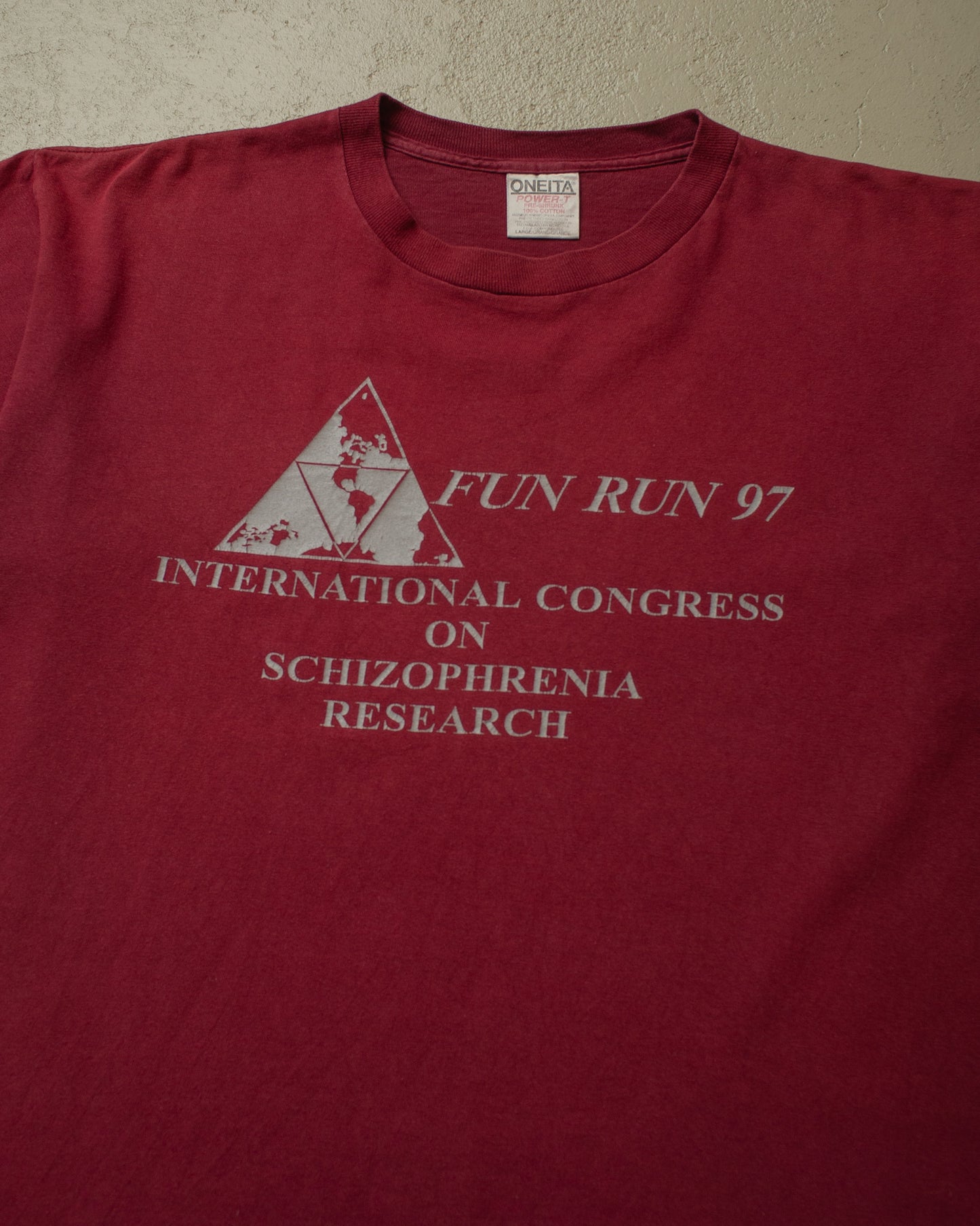1997 Fun Run "Schizophrenia Research" T-shirt burgundy - L