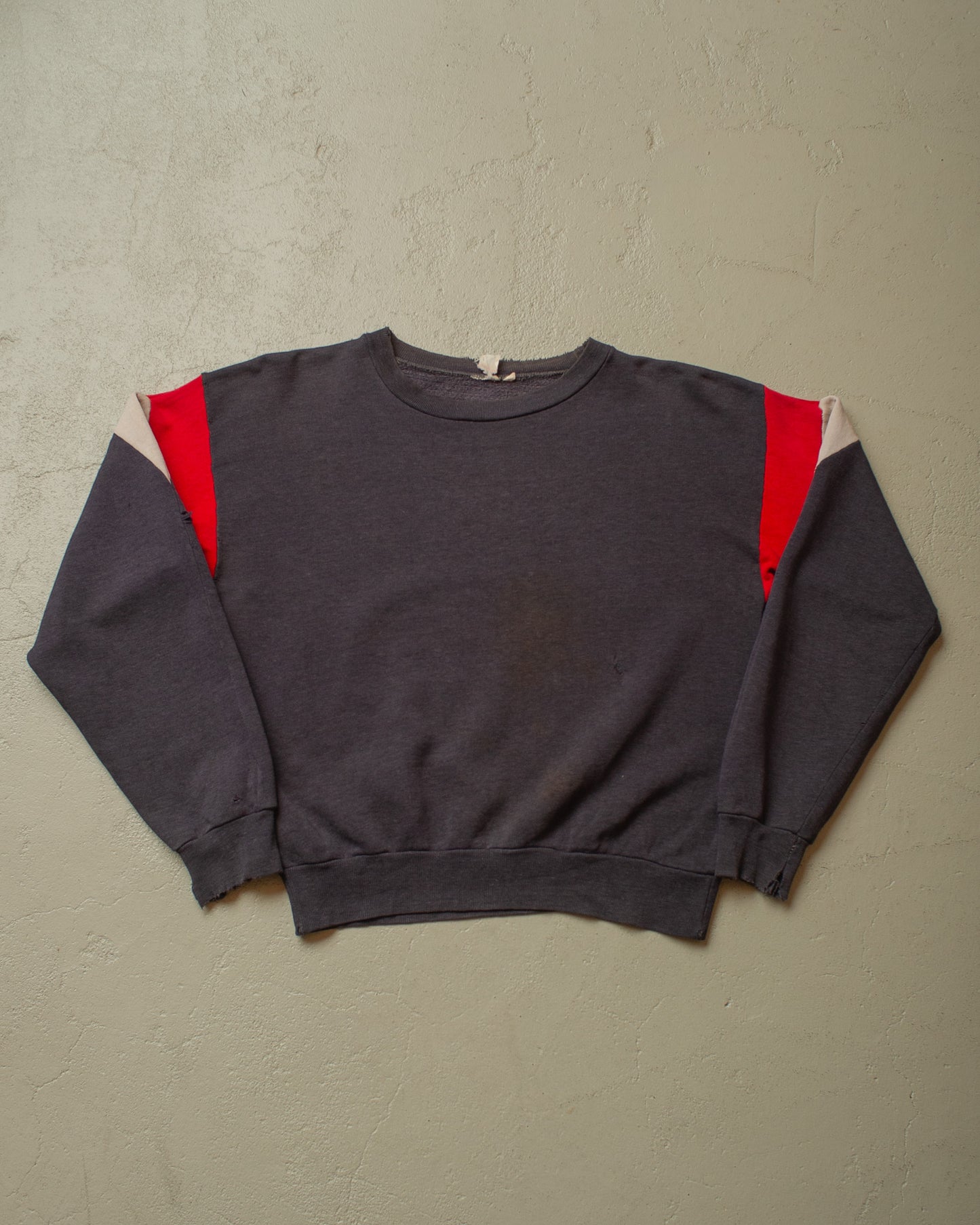 1970s distressed French "Karol de Paris" Sweatshirt navyblue - S/M