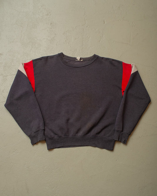1970s distressed French "Karol de Paris" Sweatshirt navyblue - S/M