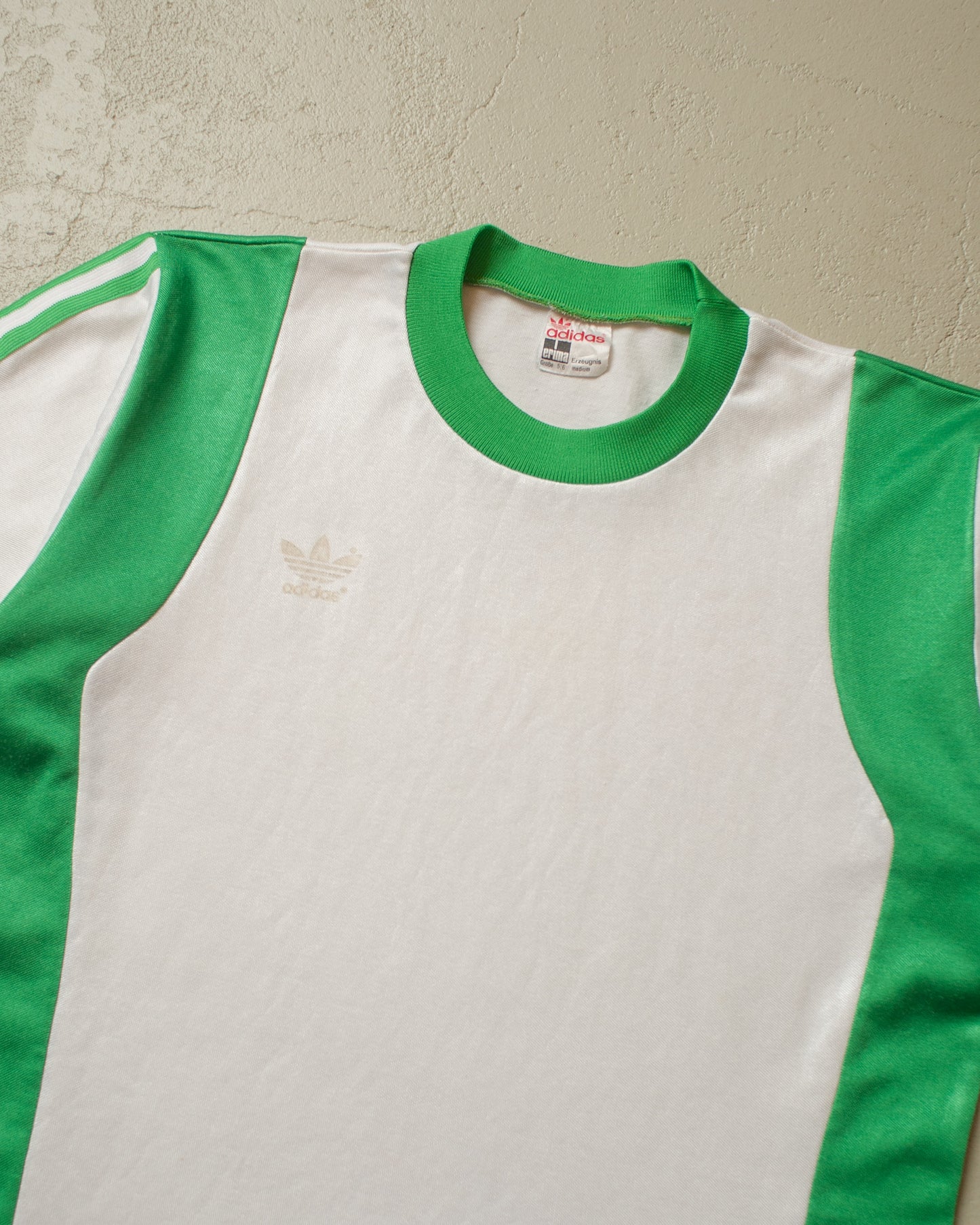 1980s Adidas Two Tone Jersey white - M