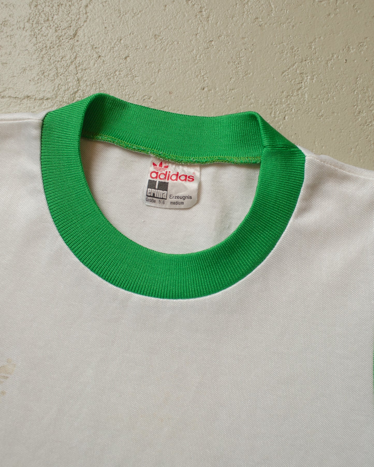1980s Adidas Two Tone Jersey white - M