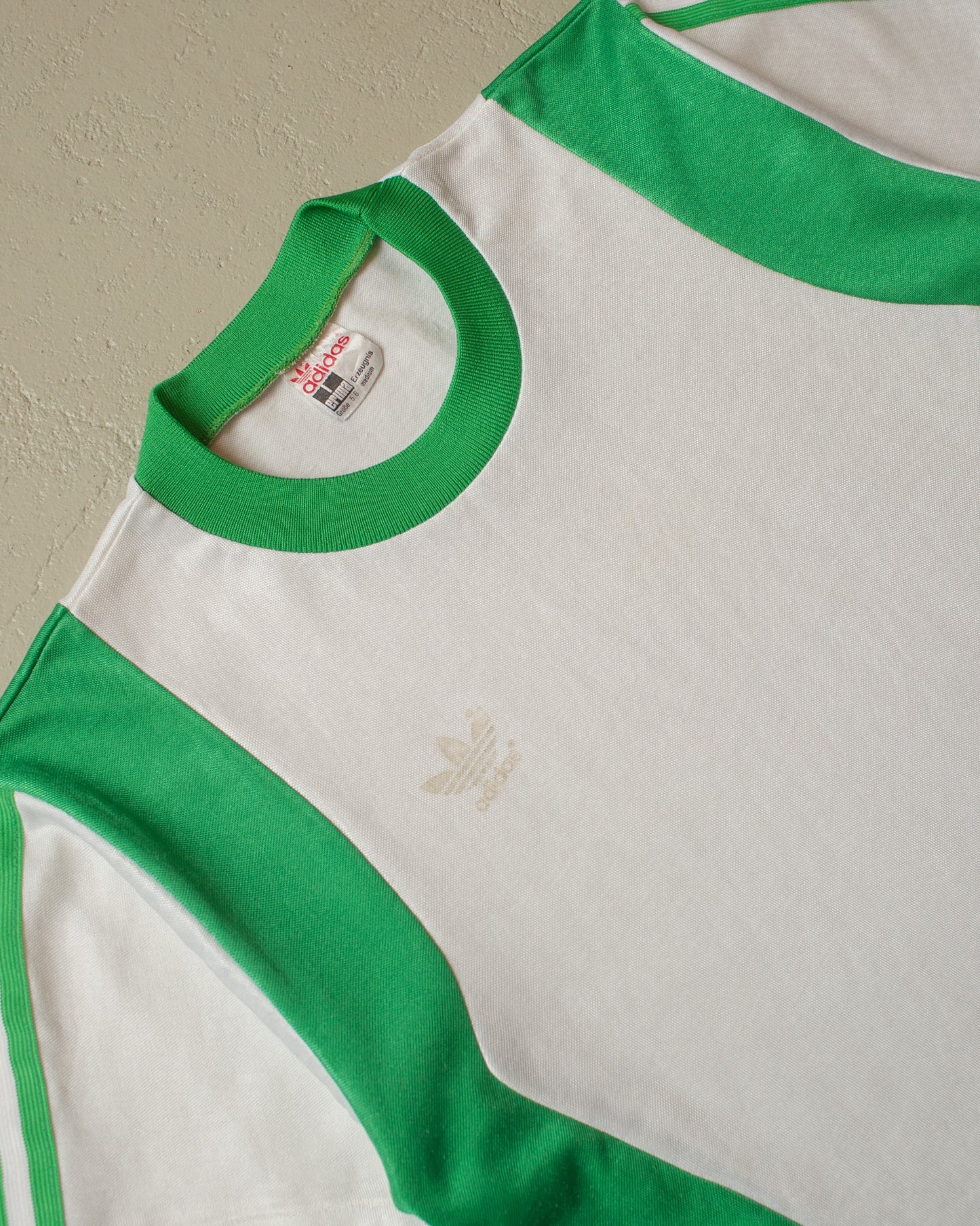 1980s Adidas Two Tone Jersey white - M