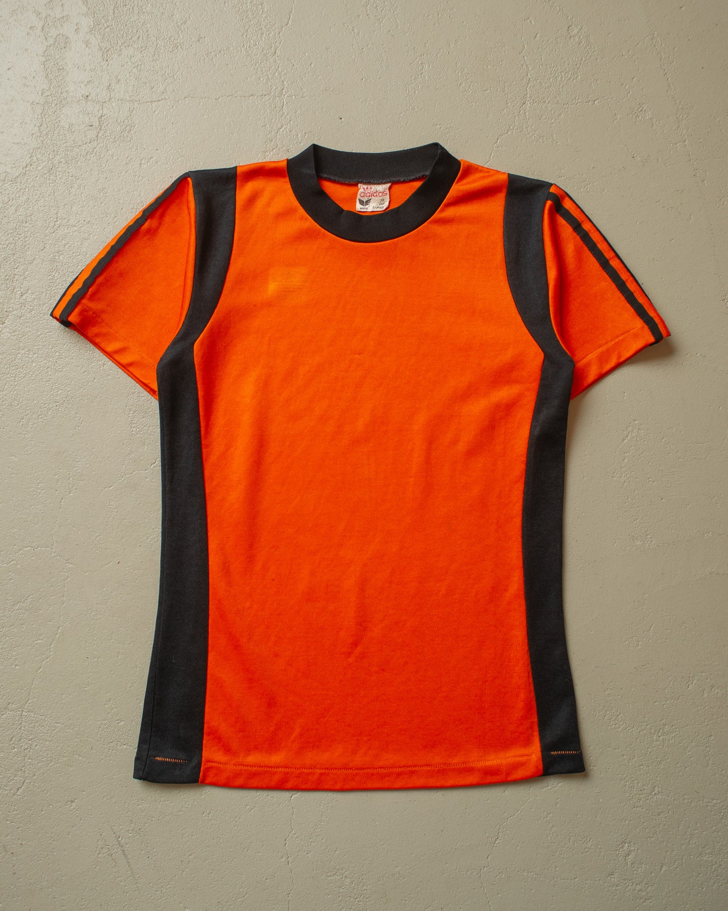 1980s Adidas Two Tone Jersey orange - XS/S
