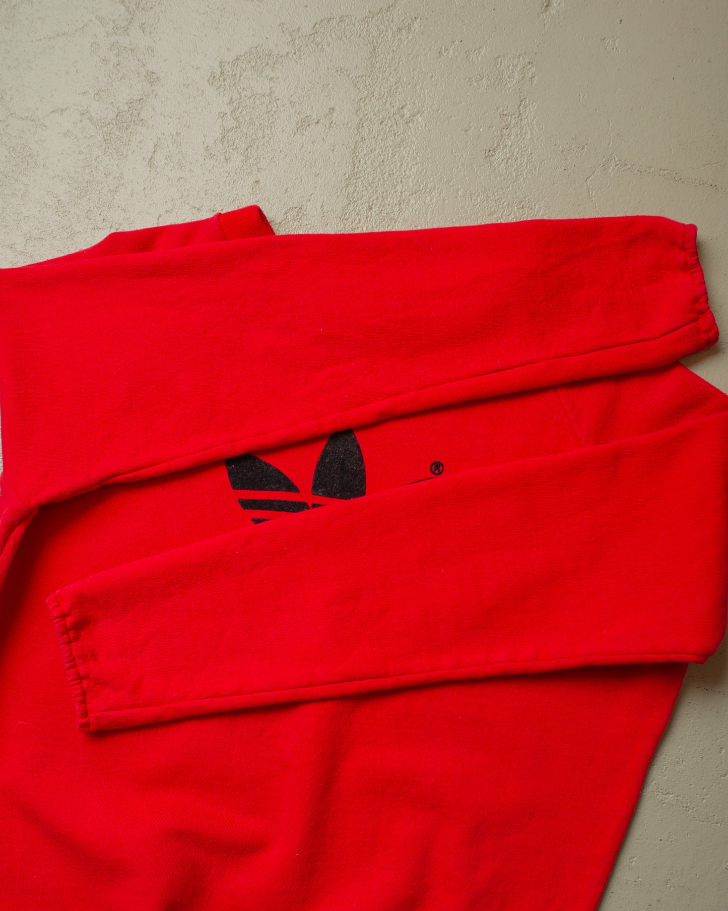 1980s Adidas Logo Sweatshirt red - M