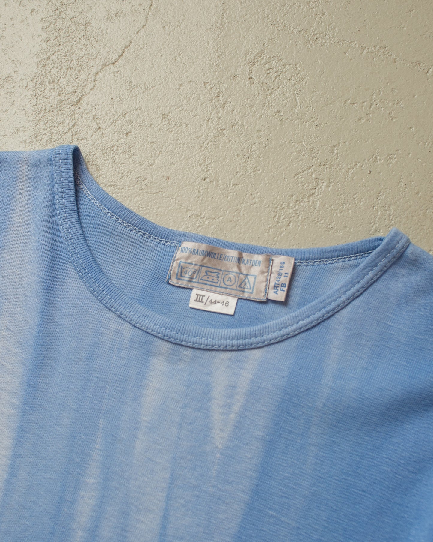 1960s Blank Faded T-shirt blue - XS/S