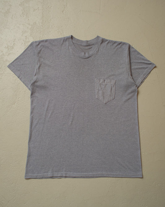 1980s Selvedge Pocket T-shirt grey - L