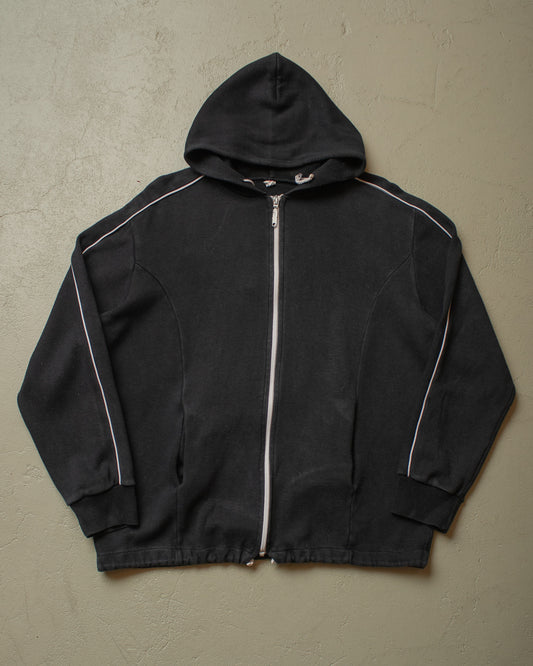 1970s German Zip Hoodie black - L