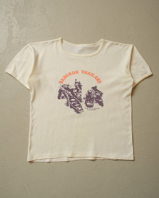 1970s Bangkok Thailand T-shirt creme - M