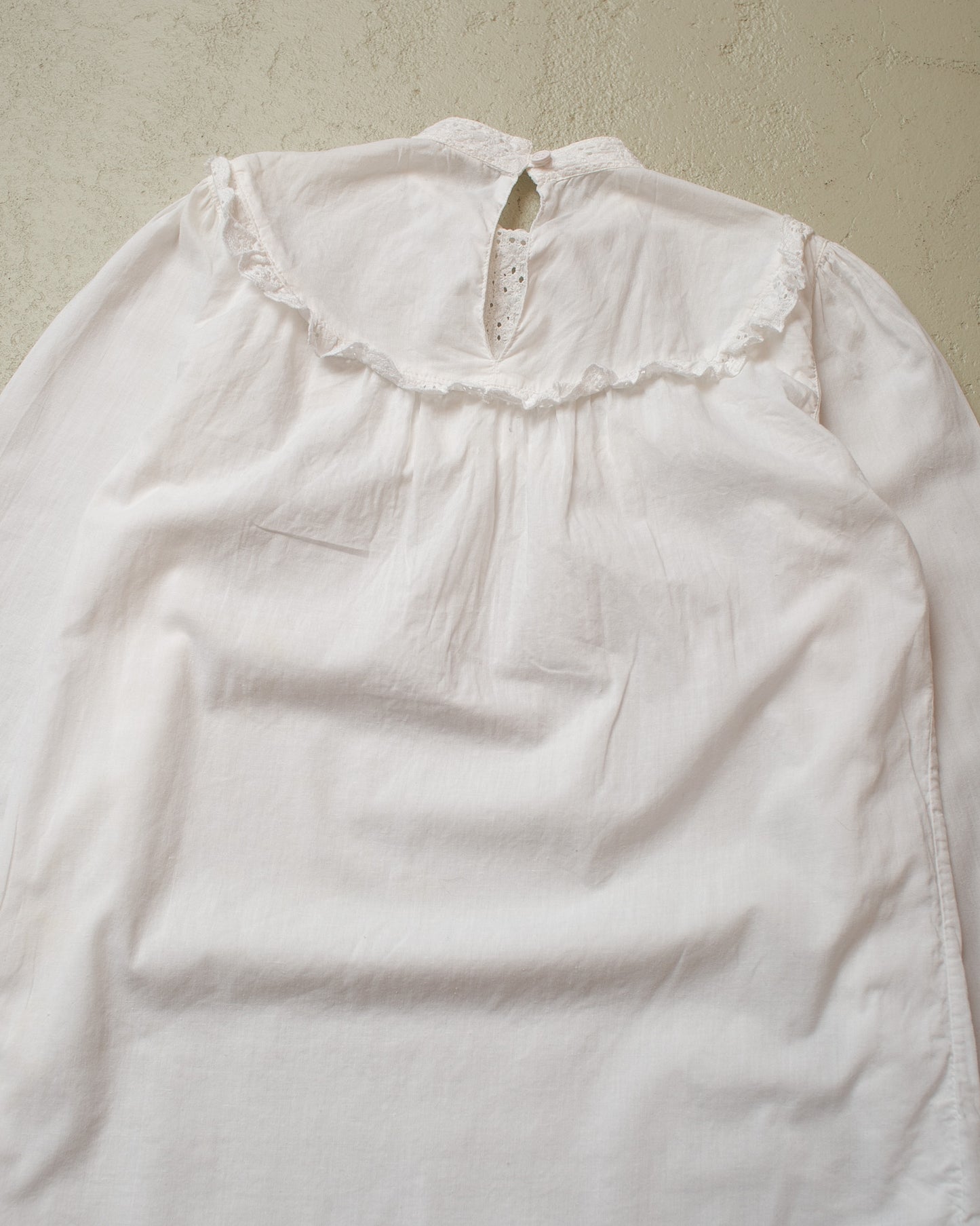1970s Womens High Neck Blouse white - S