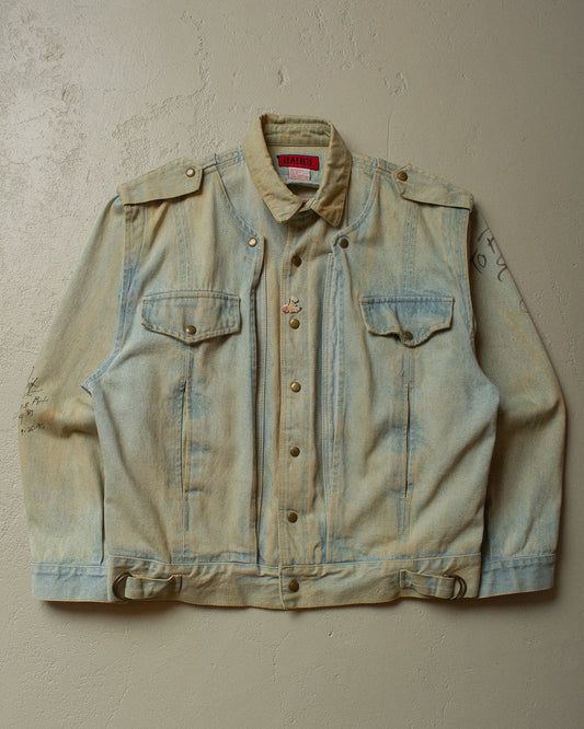 80s Badge "Penthouse Magazine" Denim Jacket - L/XL