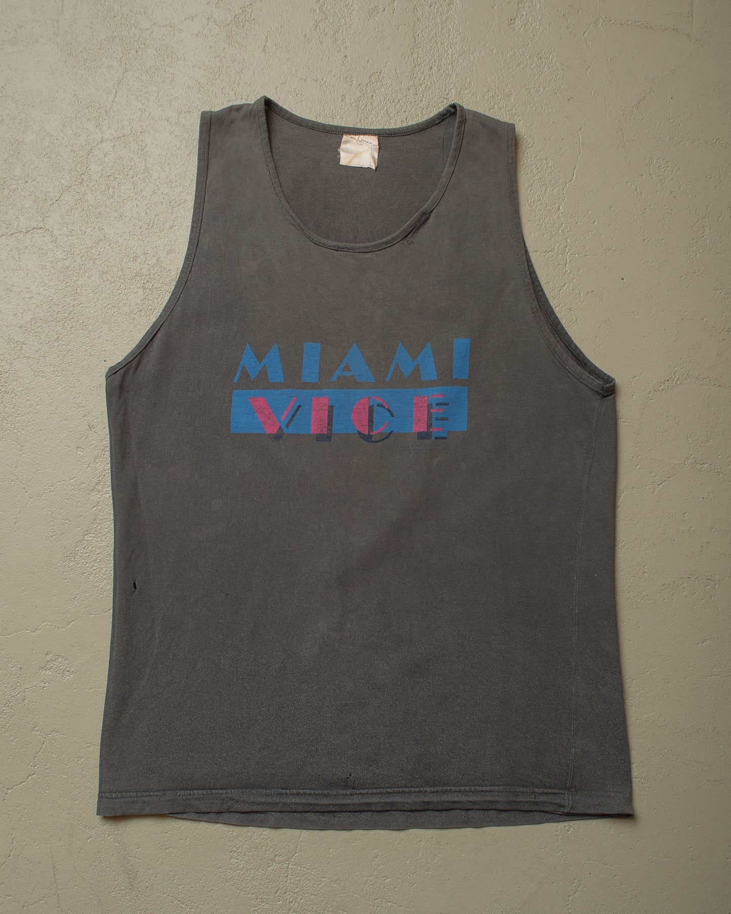 1980s distressed Miami Vice Shirt black - M/L