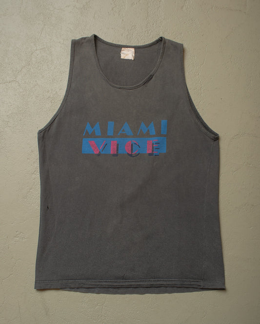1980s distressed Miami Vice Shirt black - M/L