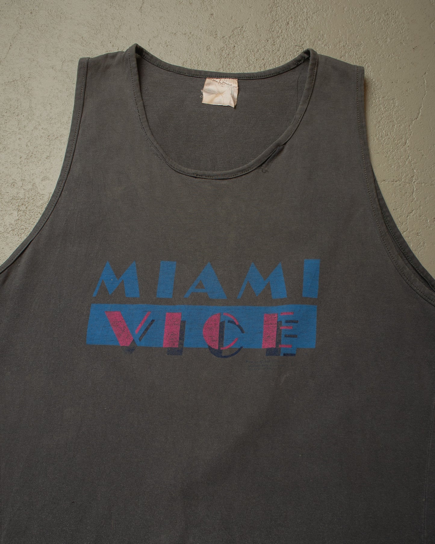 1980s distressed Miami Vice Shirt black - M/L