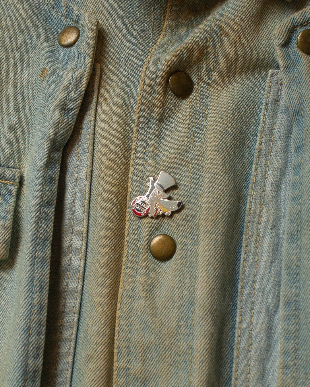 80s Badge "Penthouse Magazine" Denim Jacket - L/XL