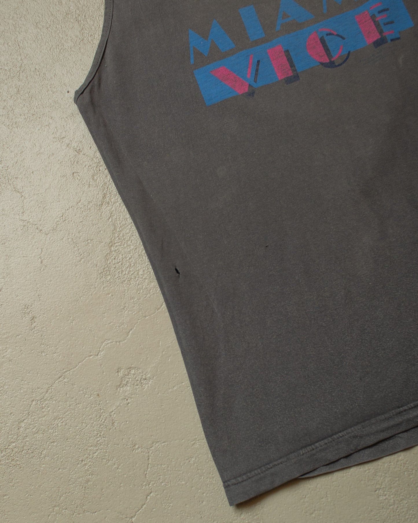 1980s distressed Miami Vice Shirt black - M/L