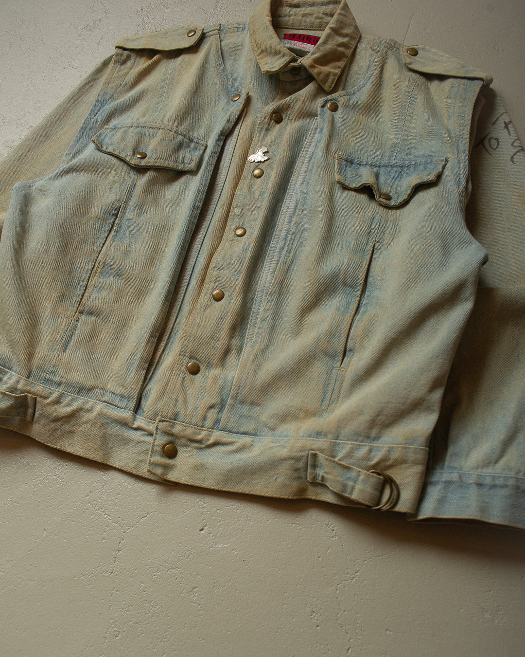 80s Badge "Penthouse Magazine" Denim Jacket - L/XL