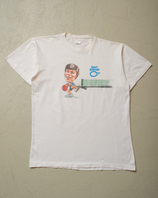 1990s Table Tennis T-shirt white - M/L