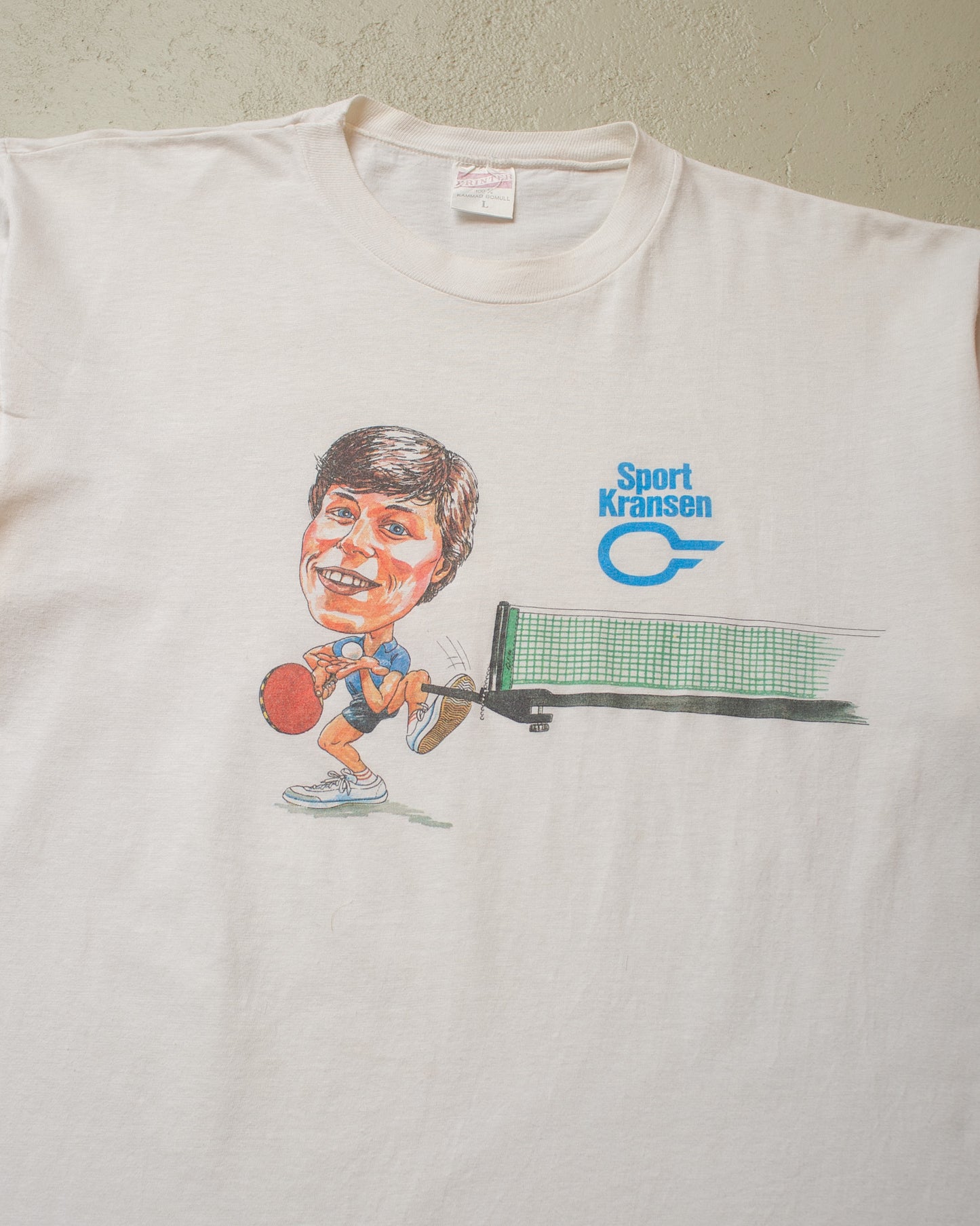 1990s Table Tennis T-shirt white - M/L