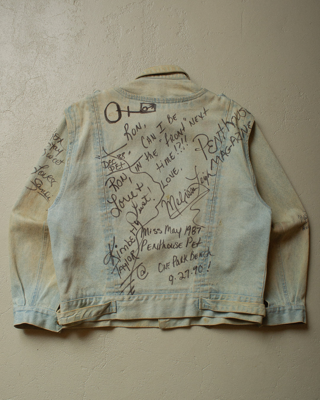 80s Badge "Penthouse Magazine" Denim Jacket - L/XL