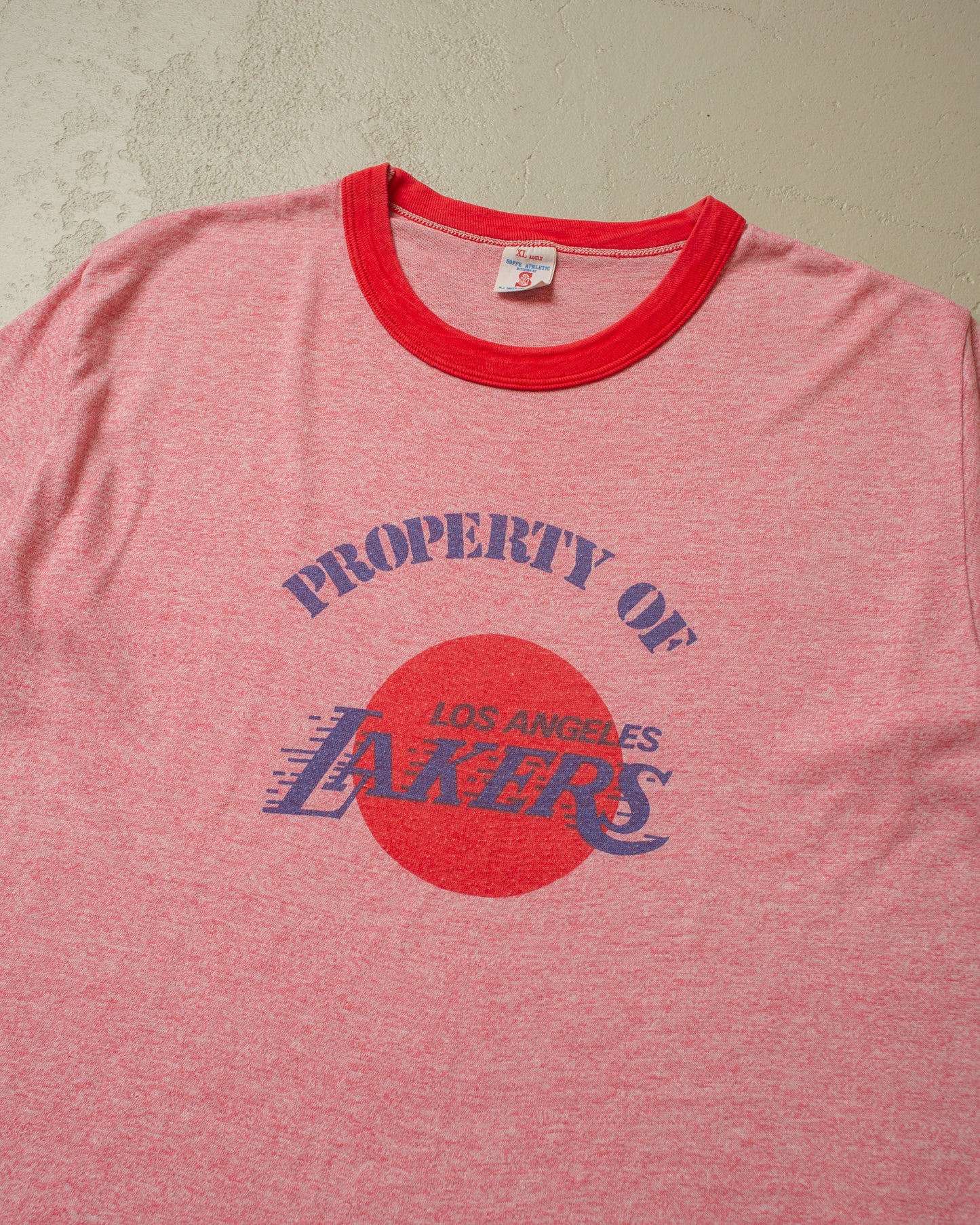 1970s Los Angeles Lakers Ringer T-shirt red - L/XL