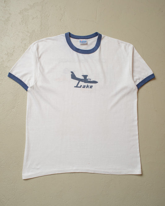 1980s Capt. Renegade Ringer T-shirt white - XL