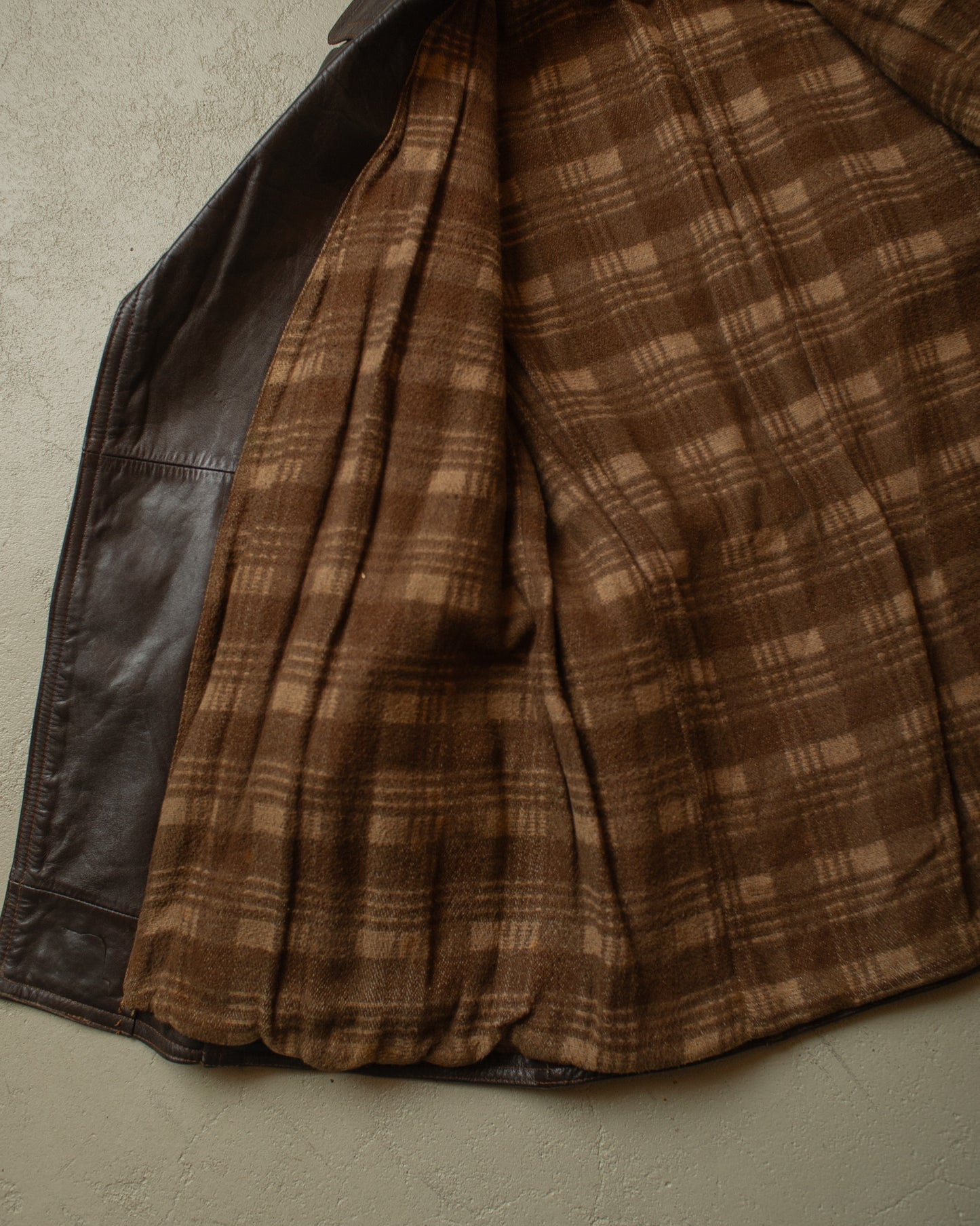 1950s German Biker Leather Jacket brown - M