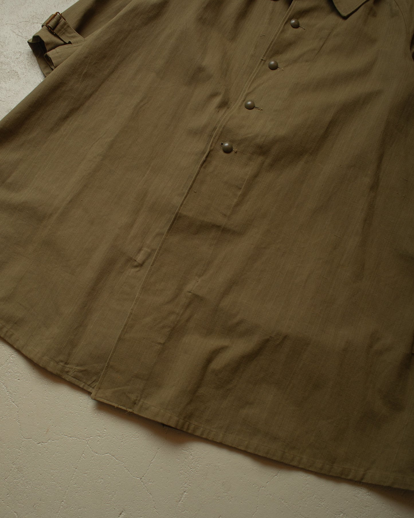 1950s French Motorcycle Canvas Coat green - M