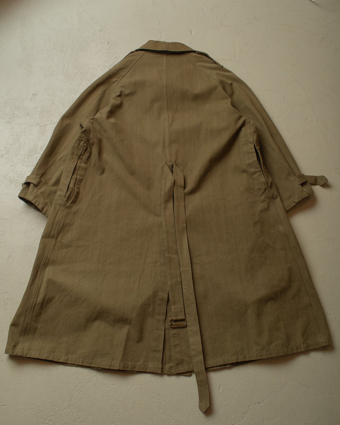 1950s French Motorcycle Canvas Coat green - M
