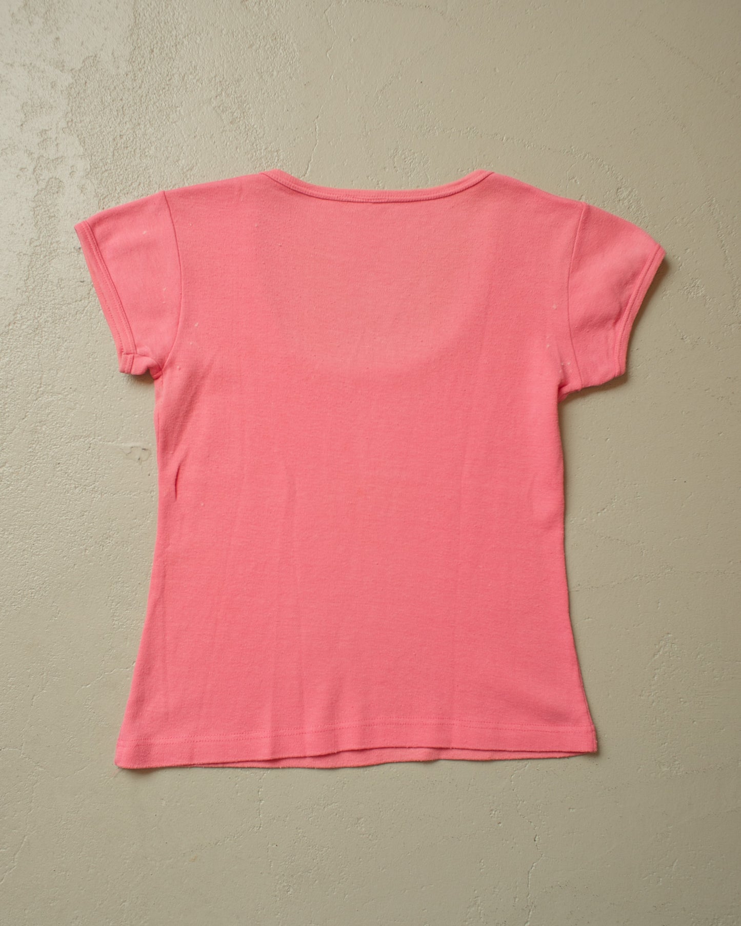 1960s/70s Blank Ringer T-shirt pink - XS