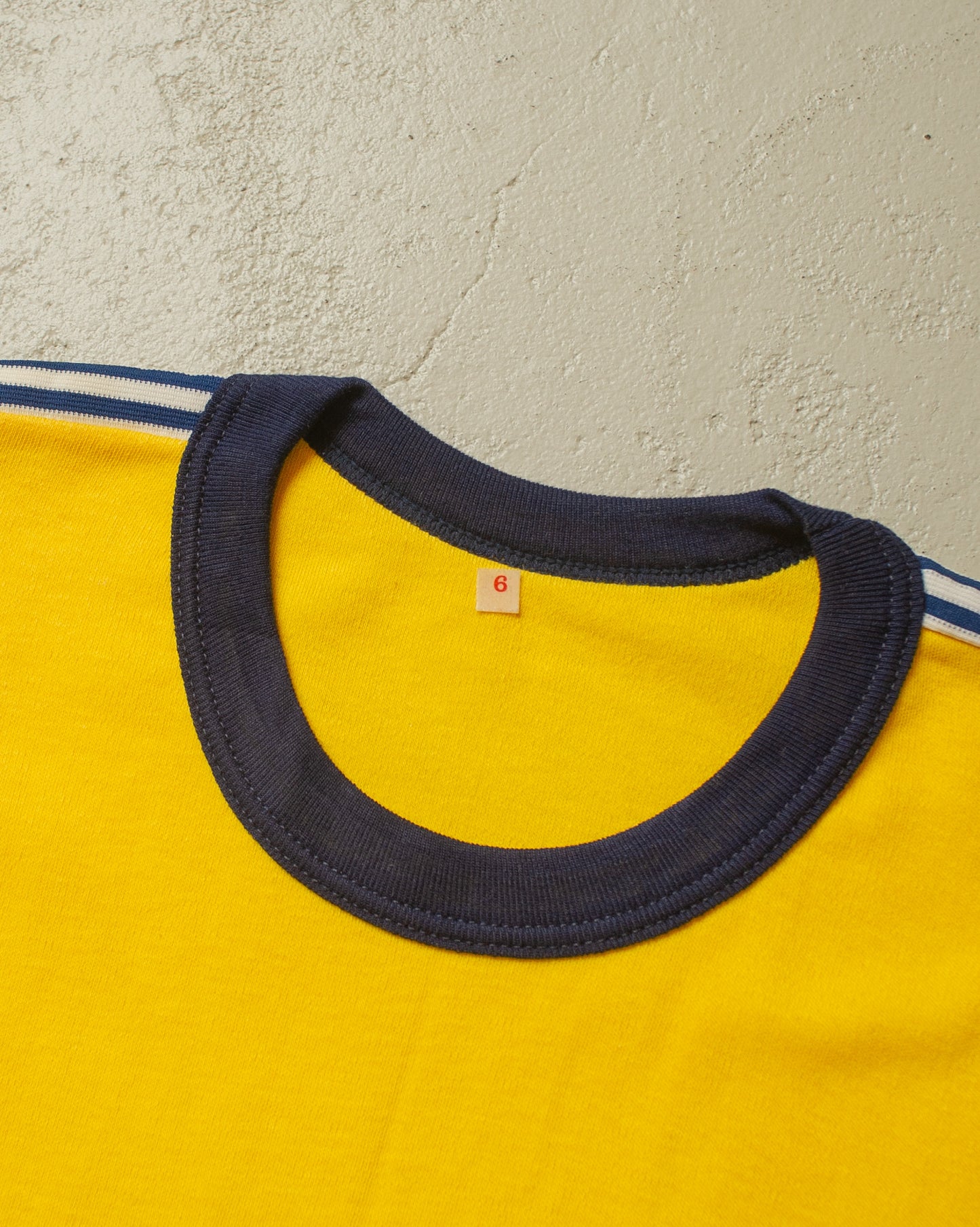 1970s unworn Mallorca Ringer T-shirt yellow - S/M