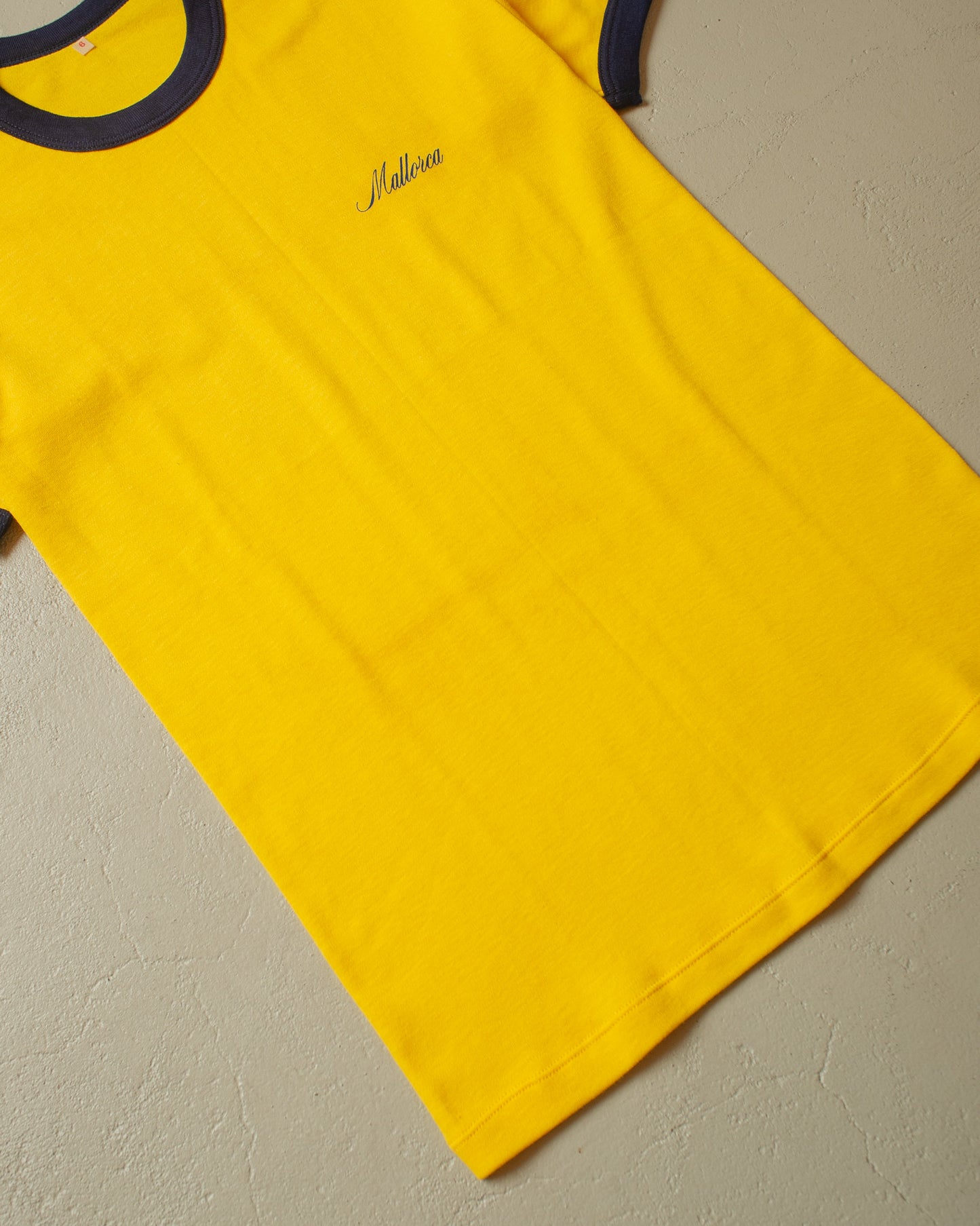 1970s unworn Mallorca Ringer T-shirt yellow - S/M