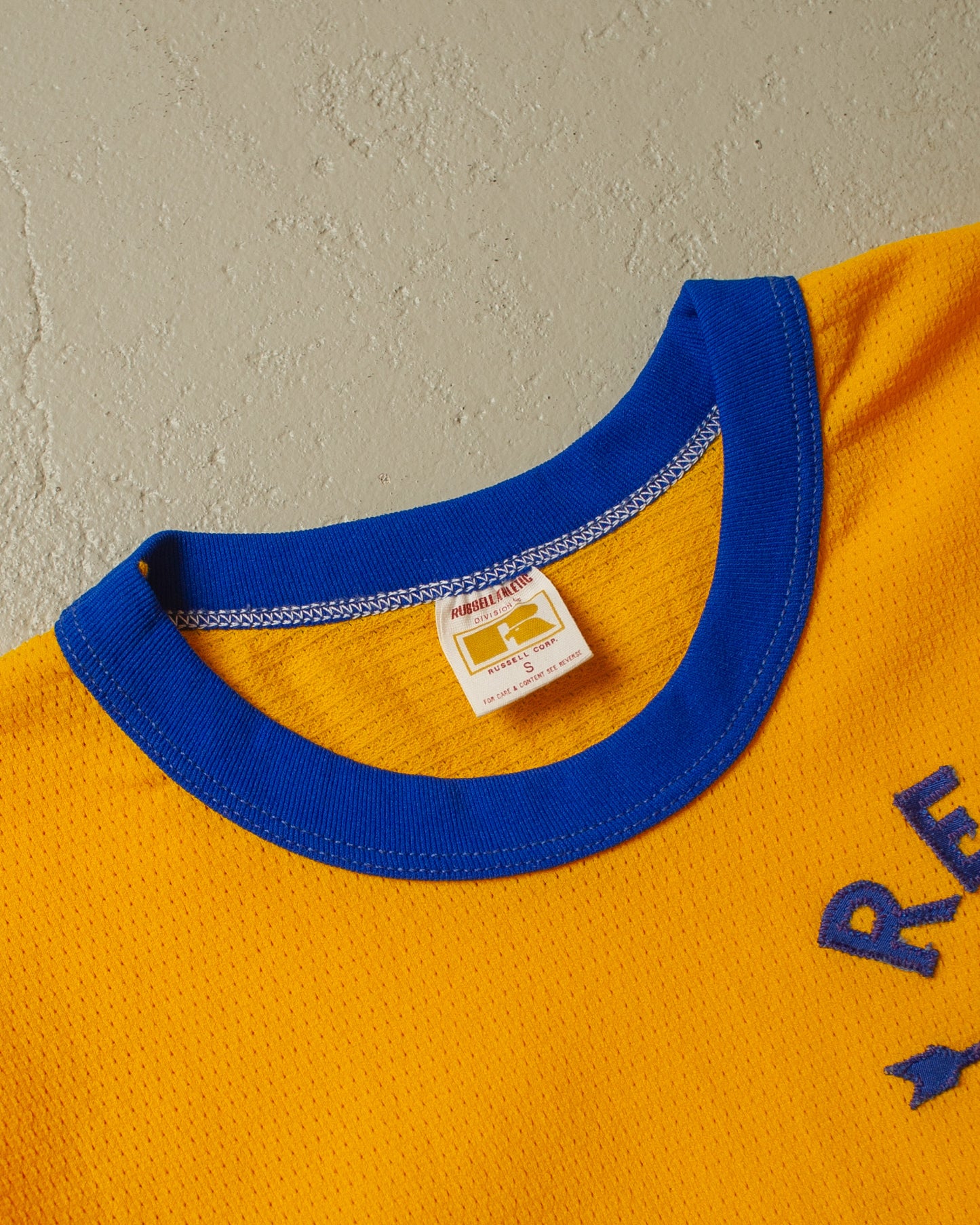 1970s Russell Baseball Ringer Jersey yellow - XS/S