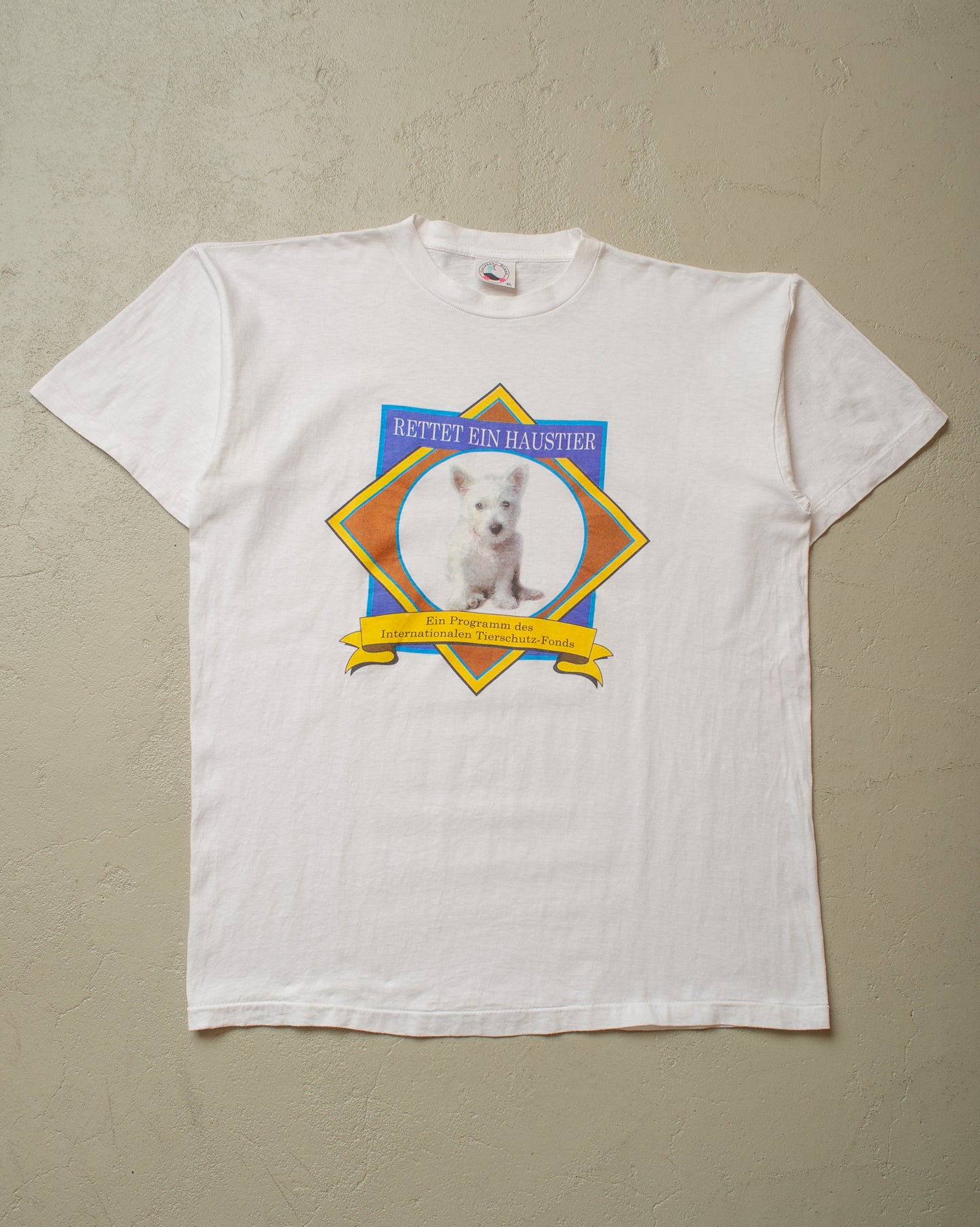 1990s Rettet ein Haustier T-shirt white - XL