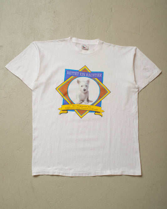 1990s Rettet ein Haustier T-shirt white - XL