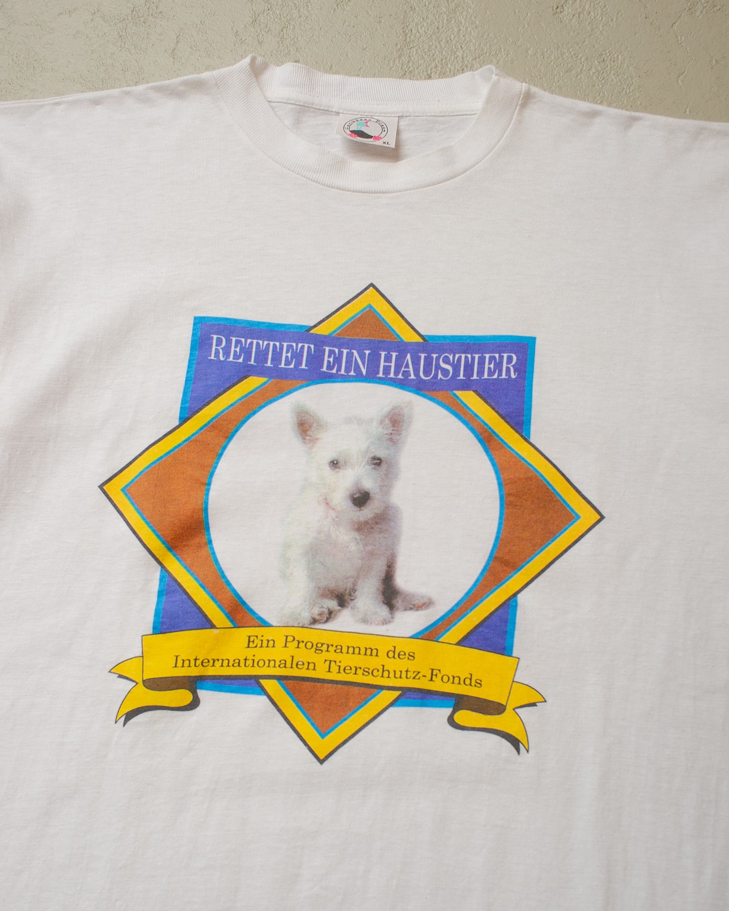 1990s Rettet ein Haustier T-shirt white - XL