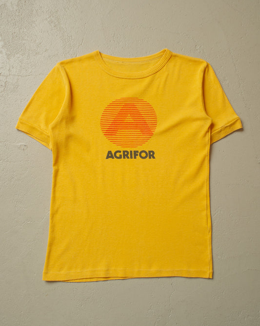 1970s Agrifor T-shirt yellow - XS
