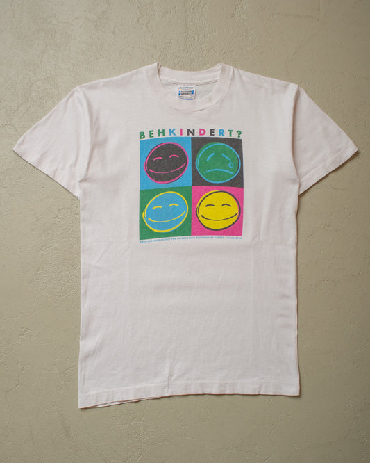 1990s ´Behkindert?´ T-shirt white - S