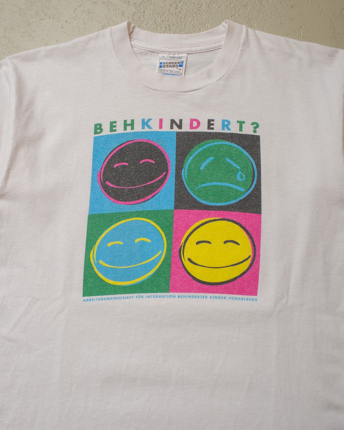 1990s ´Behkindert?´ T-shirt white - S