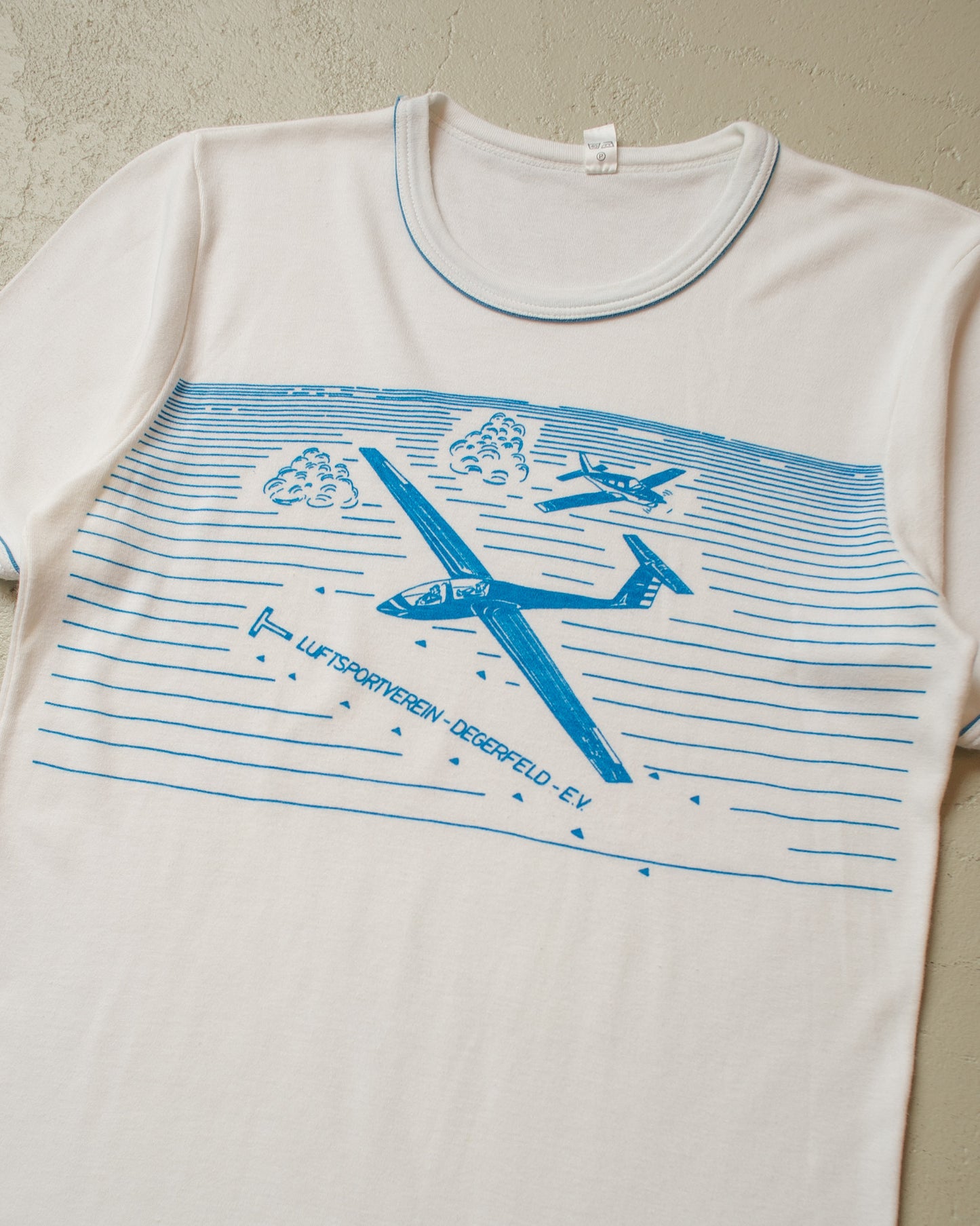 1970s Luftsportverein Degerfeld Ringer T-shirt white - S/M