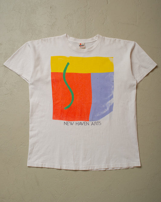 1980s New Haven Arts T-shirt white - XL