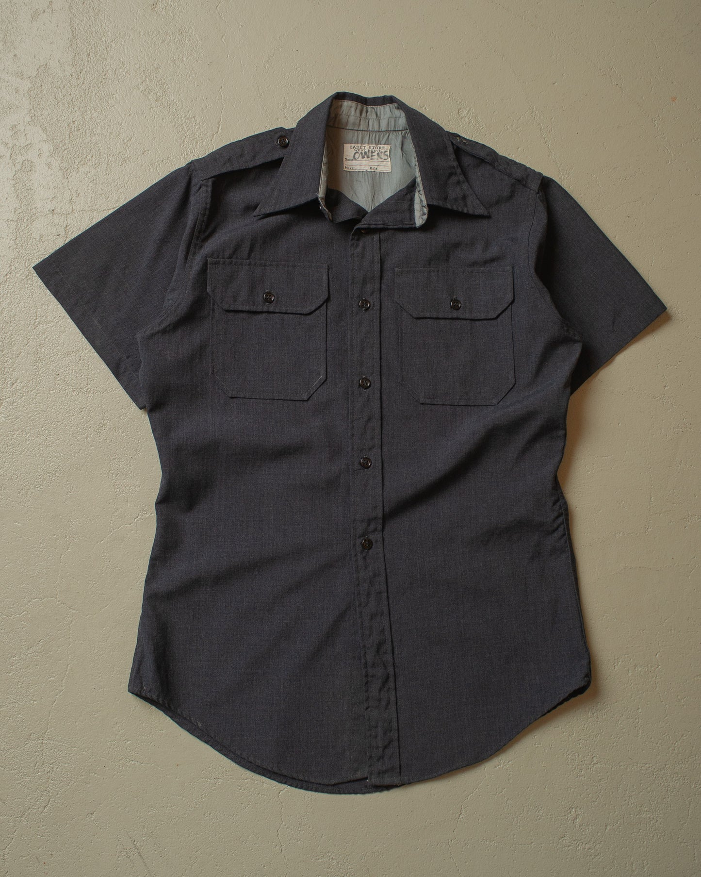 1960s Cadet Store West Point Shirt grey - M/L