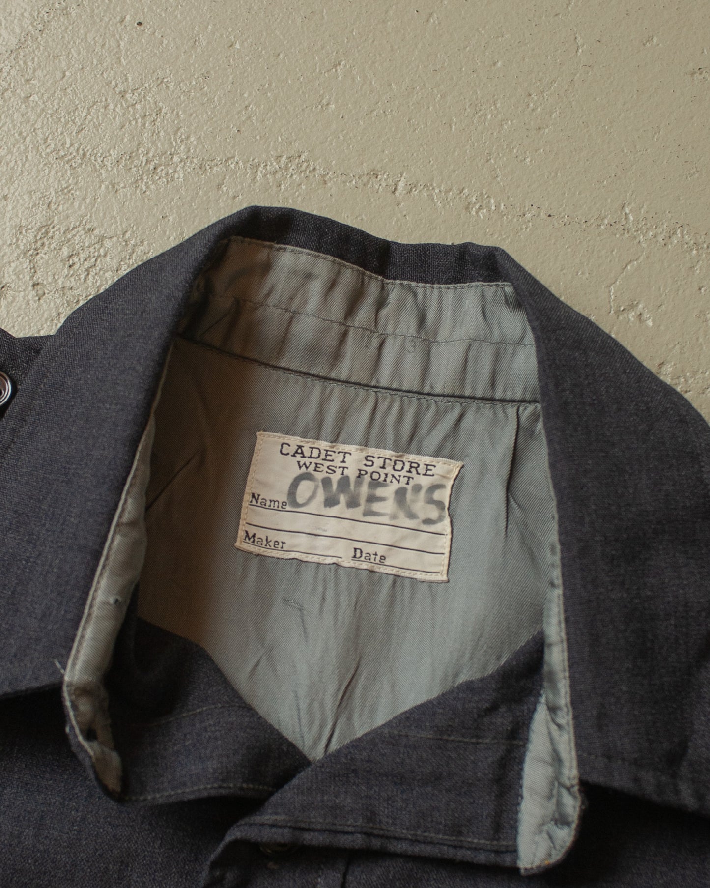 1960s Cadet Store West Point Shirt grey - M/L