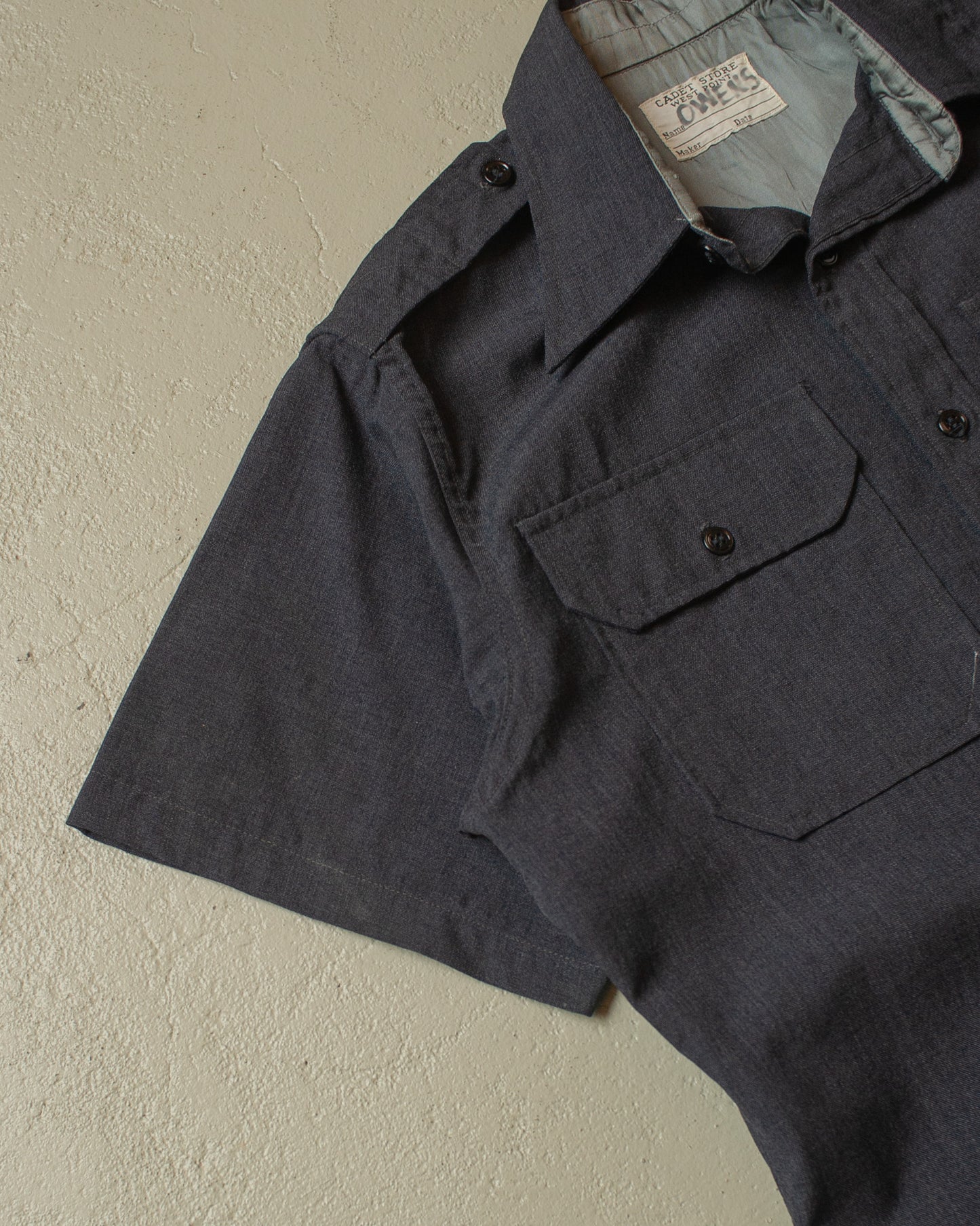 1960s Cadet Store West Point Shirt grey - M/L