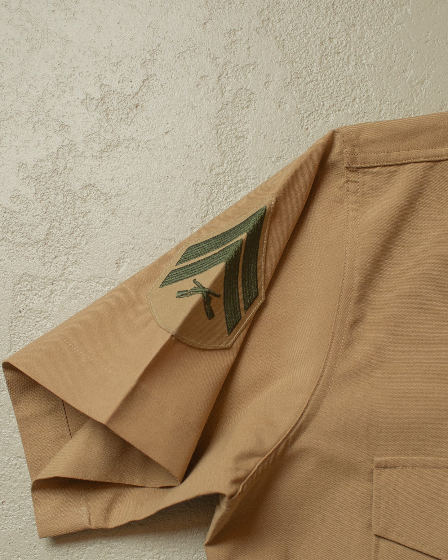 1970s Creighton USMC Shirt beige - L