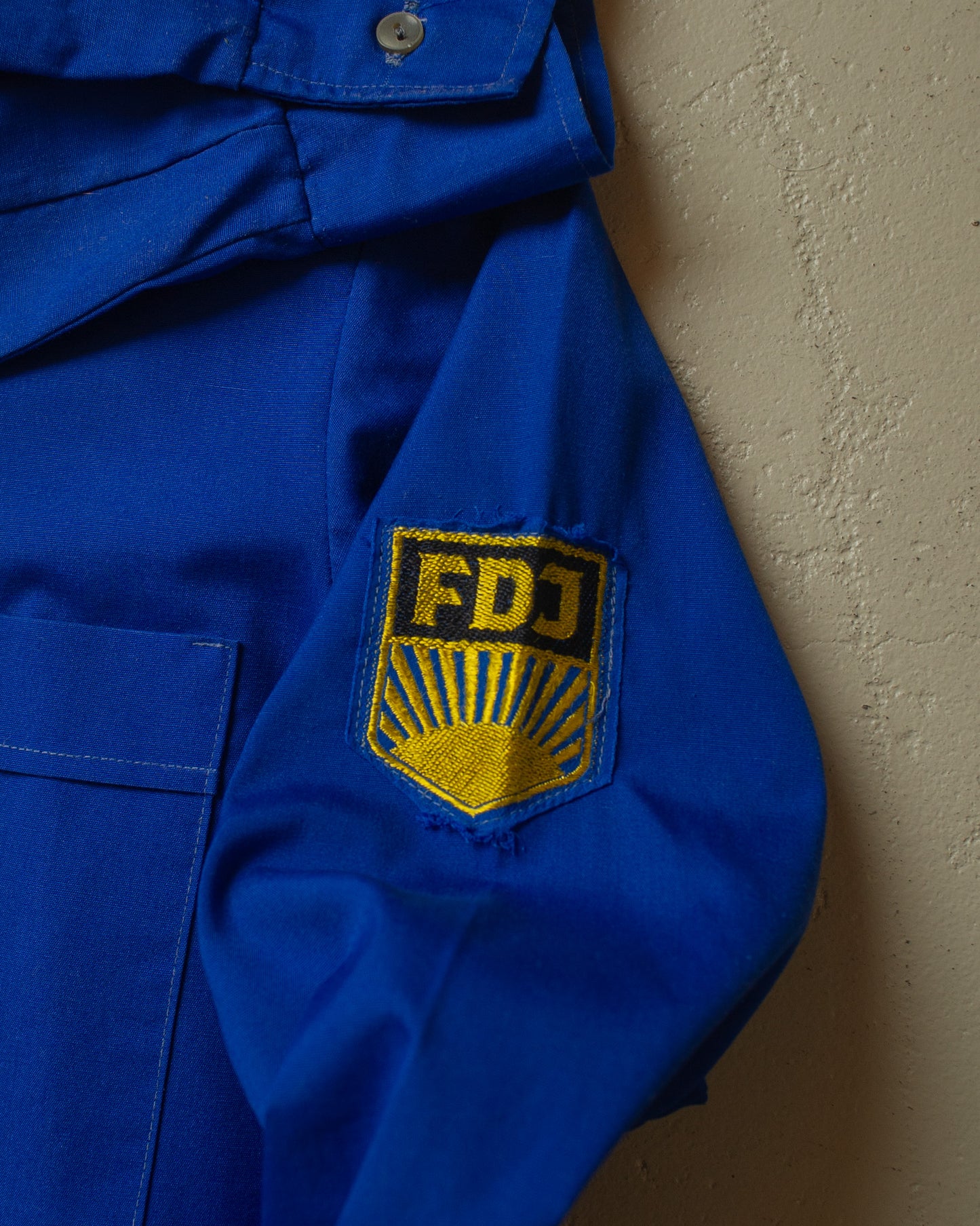 1970s/80s Freie Deutsche Jugend Shirt blue - S/M