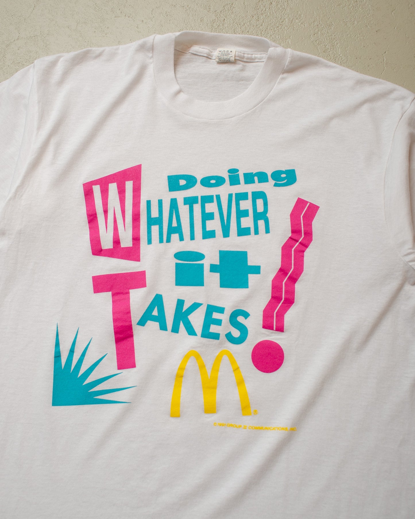 1991 McDonalds "..Whatever it takes" T-shirt white - L