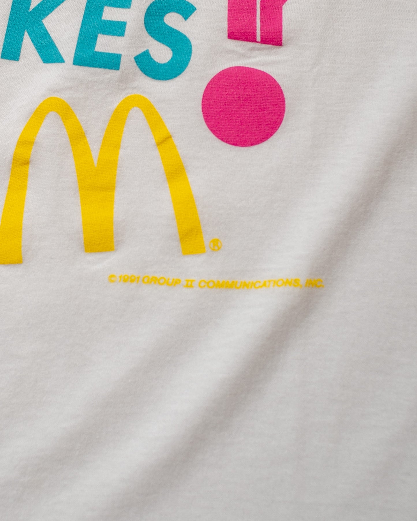 1991 McDonalds "..Whatever it takes" T-shirt white - L