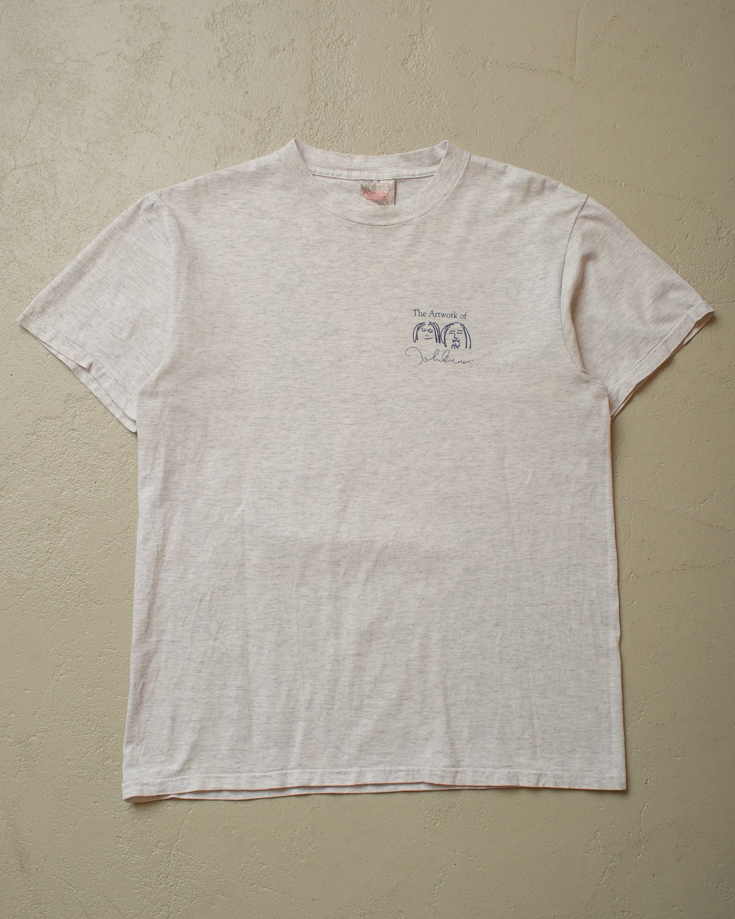 1990s Artwork of John Lennon T-shirt grey - M